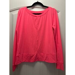 Gap Fit Women’s Breath Relaxed Long Sleeve Pullover Athleisure Shirt Size M Pink